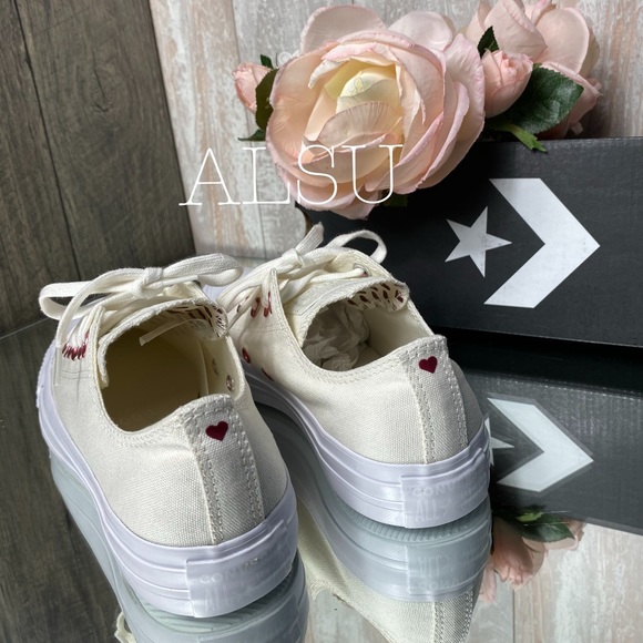 Converse Ctas OX Egret Rhubarb Canvas W AUTHENTIC - Picture 4 of 8